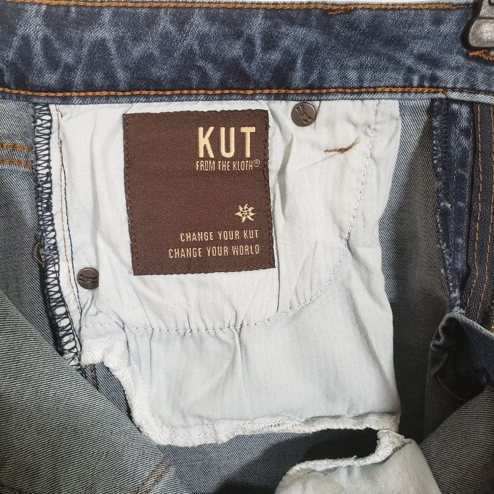 Kut From the Kloth Crop Straight Leg Mid Rise Jeans Women's 6 - Picture 11 of 11